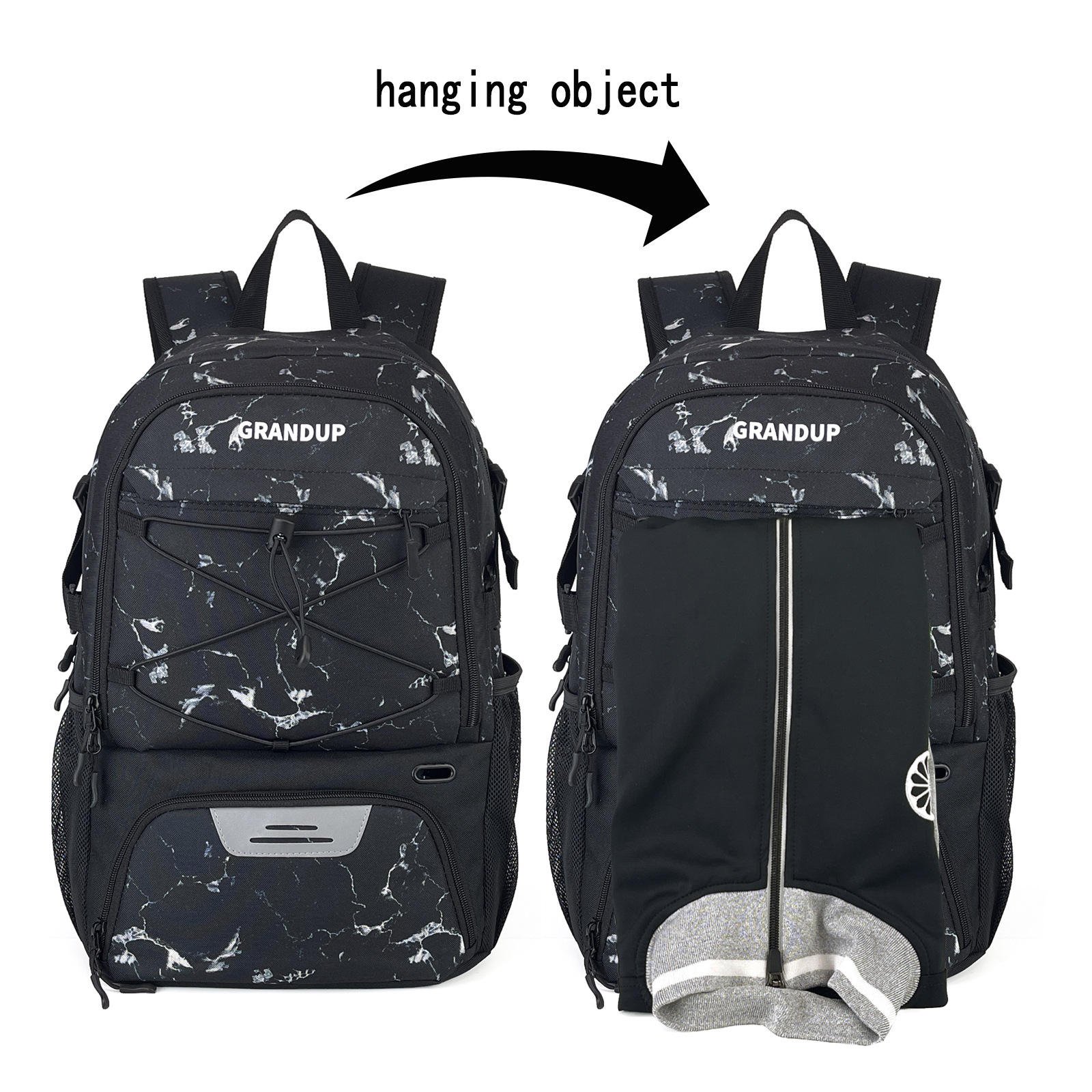 Large Sports Bag with Separate Ball holder & Shoes compartment, Best for Basketball, Soccer, Gym, Pickleball Basketball Backpack