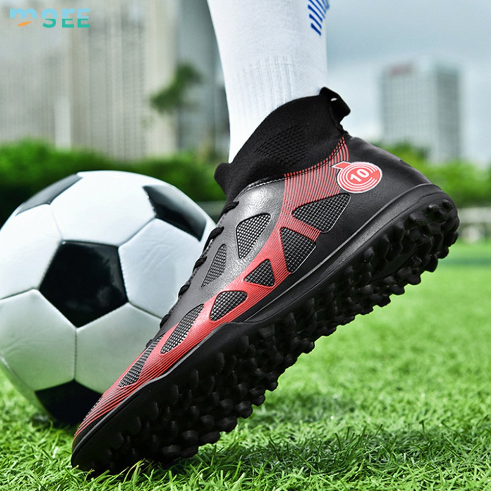 SeeMore Selection Sport Athletic Ground Breathable Professional Turf Football Boots Soccer Cleats Shoes