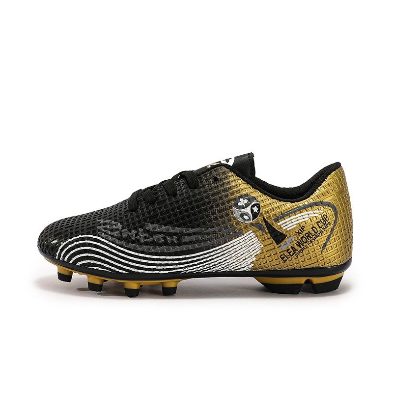 Wholesale Pink Leather Football Boots Children's Soccer Shoes in Stock Low-Priced for Summer and Winter Use