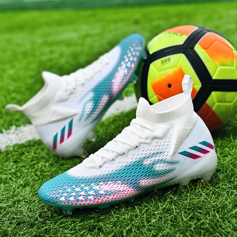 2024 new designer printing indoor TF broken nail football shoes flying woven FG long nail training soccer shoes for men women