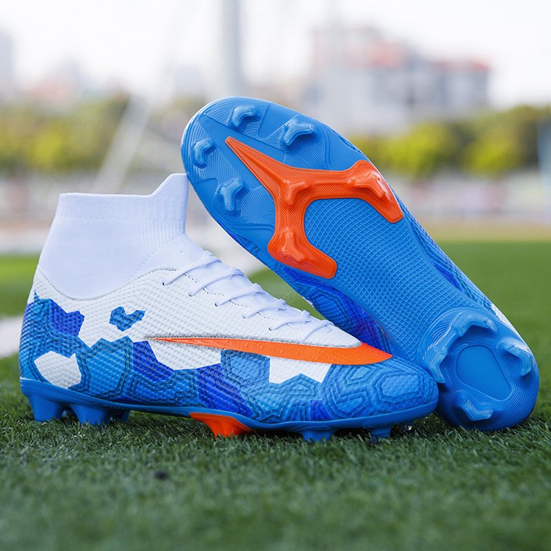 Outdoor High Top Soccer Shoes Professional Teenager Athletics Sneakers Men's Turf Trainers Football Boots