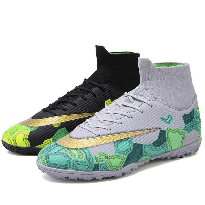 Outdoor High Top Soccer Shoes Professional Teenager Athletics Sneakers Men's Turf Trainers Football Boots