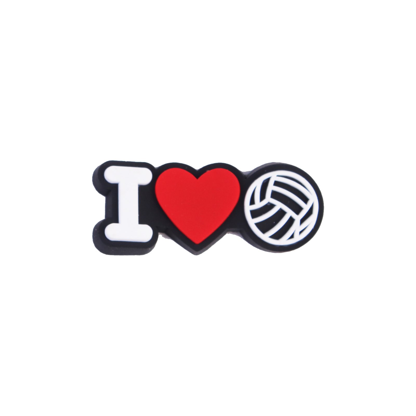 2024 New Arrival Wholesale PVC Custom Design Love healthy Volleyball Volley Sports Shoe Charms Decorations Accessories