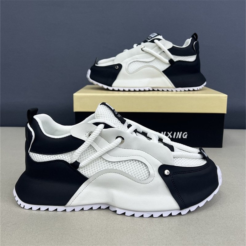 2024 autumn new men and women can fashion casual sports shoes air cushion soft sole increase casual skateboard shoes lace-up