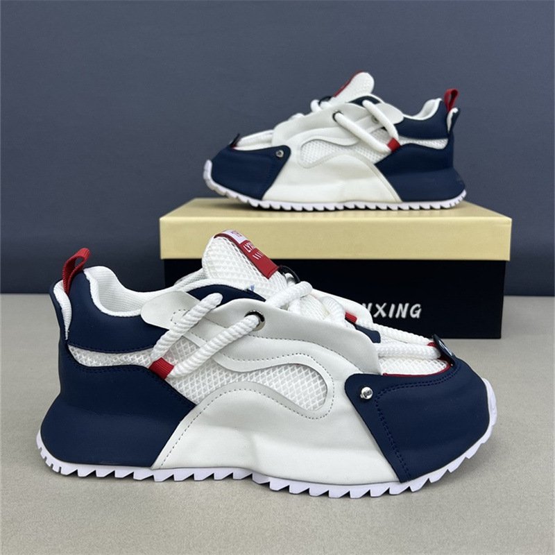 2024 autumn new men and women can fashion casual sports shoes air cushion soft sole increase casual skateboard shoes lace-up