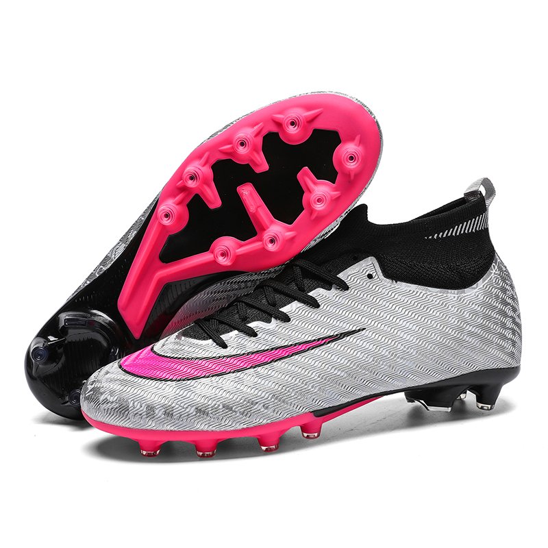2024 Football shoes long nail large size shoes outdoor comfortable breathable shock absorbent non-slip fashion soccer shoes