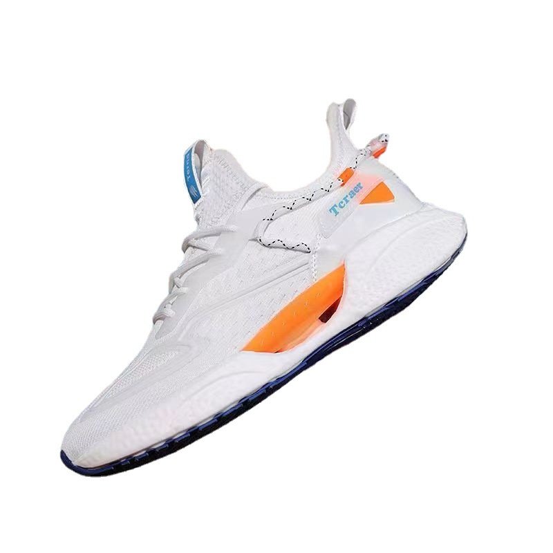 YONGGE 2023 New Sports Men's Shoe Lightweight Fly knit Ultra Breathable Running Shoes Soccer Shoes