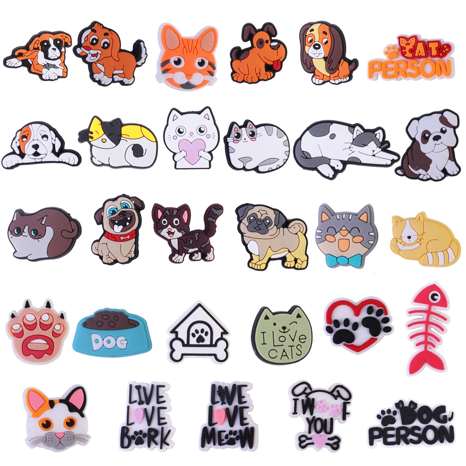 2024 New Arrival Wholesale PVC Promotional Cute Kawaii Animal Pets Cat Shoe Charms Custom Logo Shoe Charms Decorations hot sale