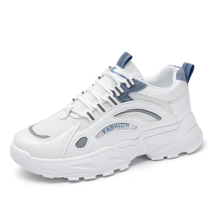2024 new fashion men's casual sports shoes soft sole increase wear-resistant casual skateboard shoes lace-up walking shoes