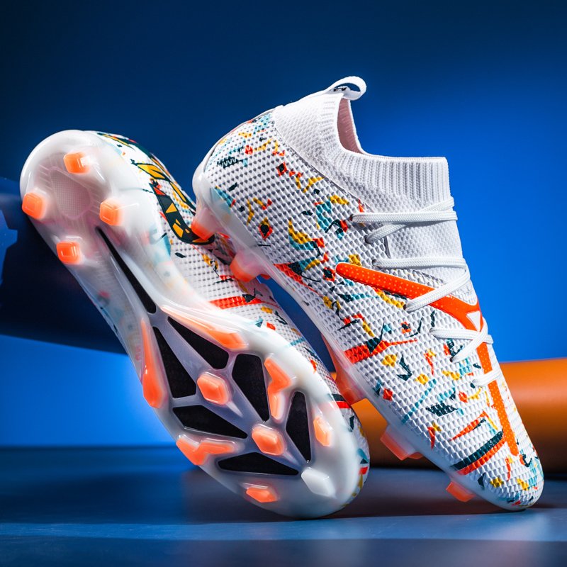 Soccer Boots Breathable Mesh Comfortable Lawn Anti-Slip Spike Wear-Resistant Football Cleats Shoes Men Soccer Boots