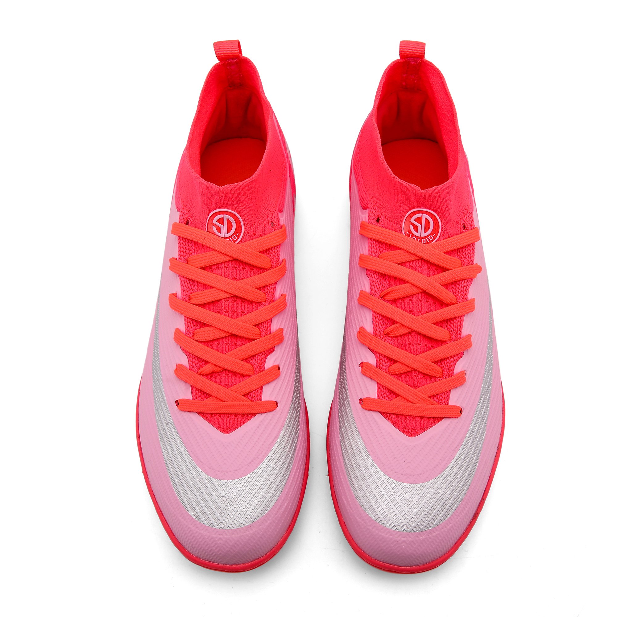 Manufacture Black Oem Futsal Indoor High-Top Highly Embossed Professional Football Shoes Soccer for Men