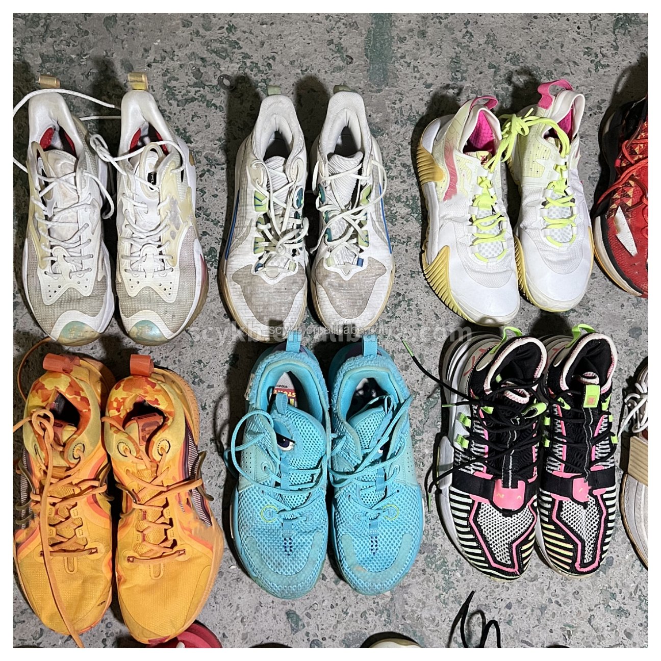 S03-2 Hot selling used Chinese brand men's basketball shoes wholesale second hand men sports basketball shoes bales mixed brand