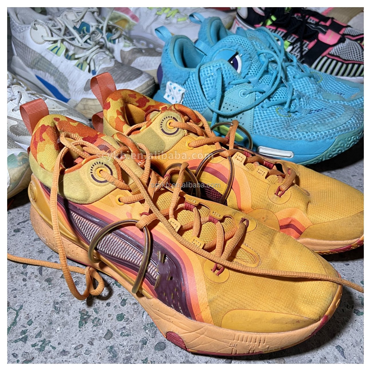 S03-2 Hot selling used Chinese brand men's basketball shoes wholesale second hand men sports basketball shoes bales mixed brand