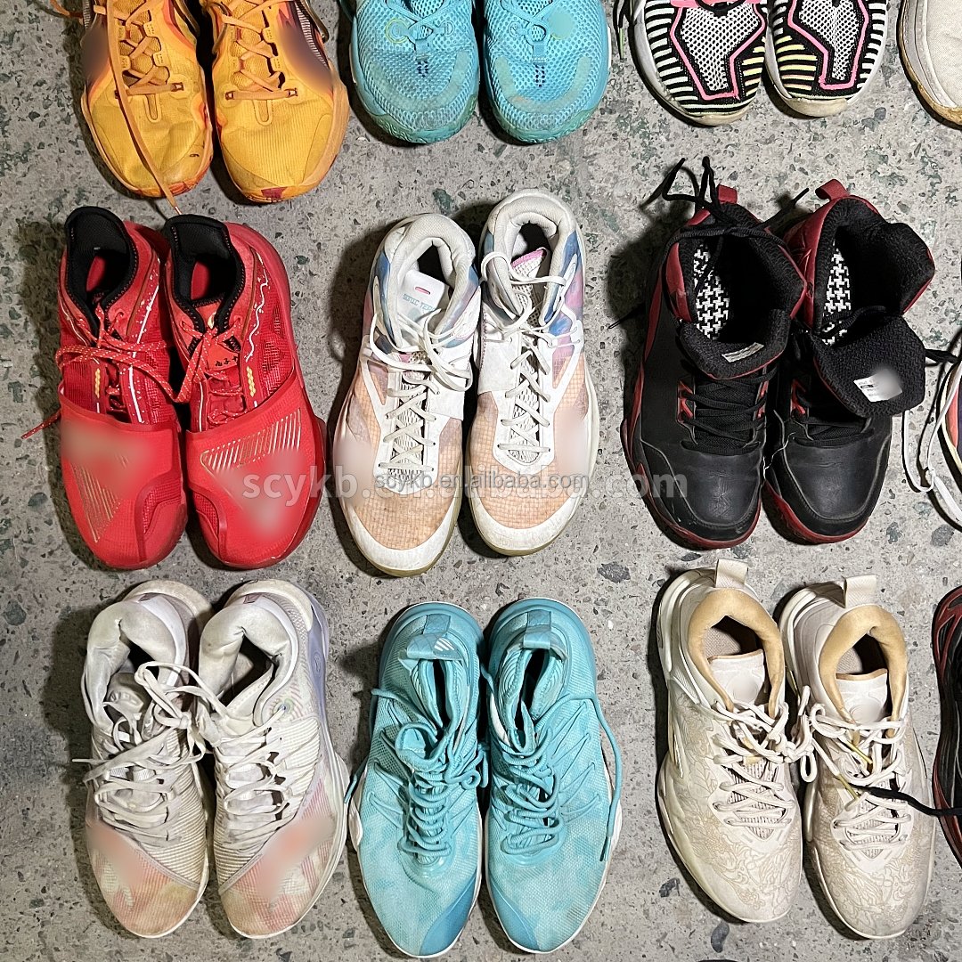 S03-2 Hot selling used Chinese brand men's basketball shoes wholesale second hand men sports basketball shoes bales mixed brand