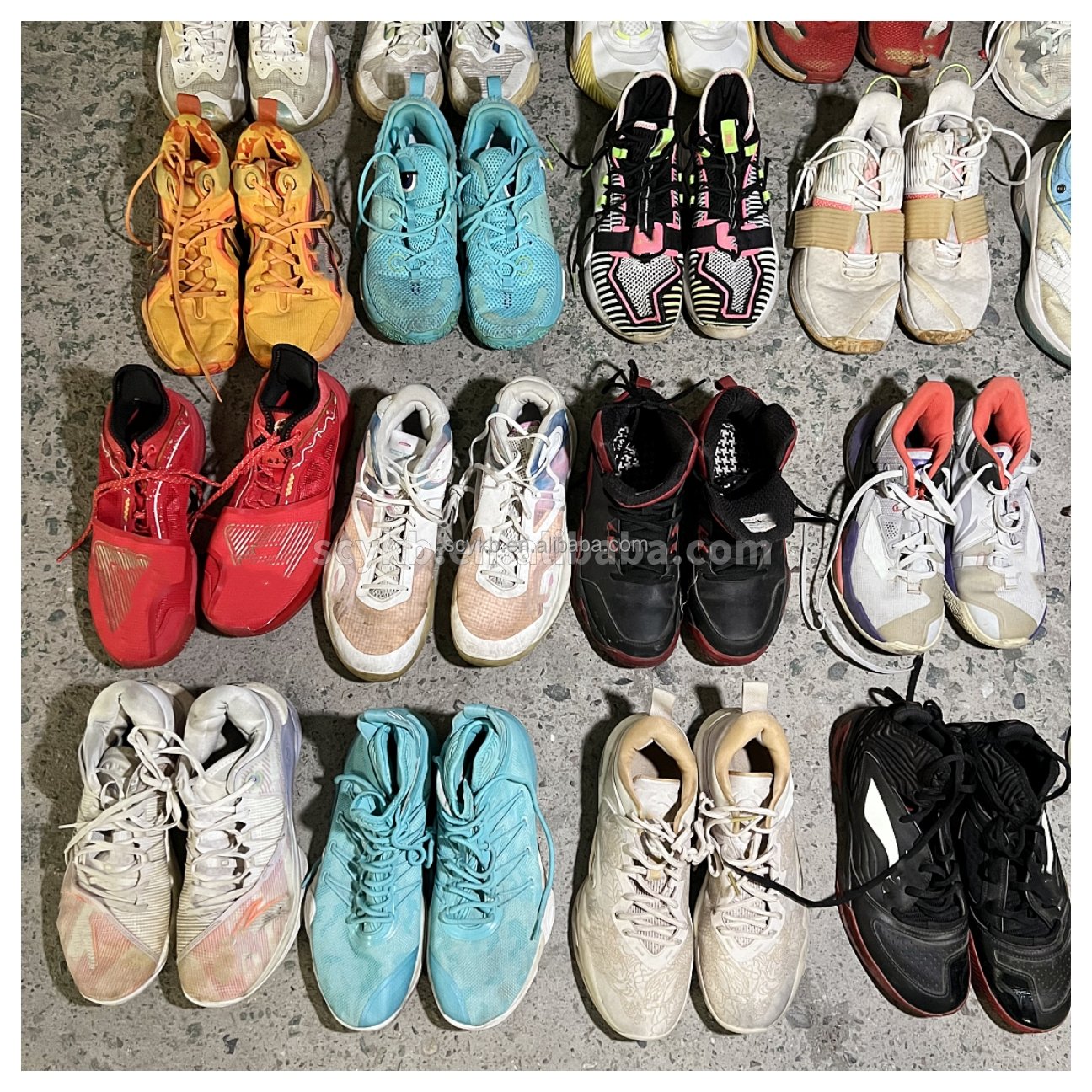 S03-2 Hot selling used Chinese brand men's basketball shoes wholesale second hand men sports basketball shoes bales mixed brand