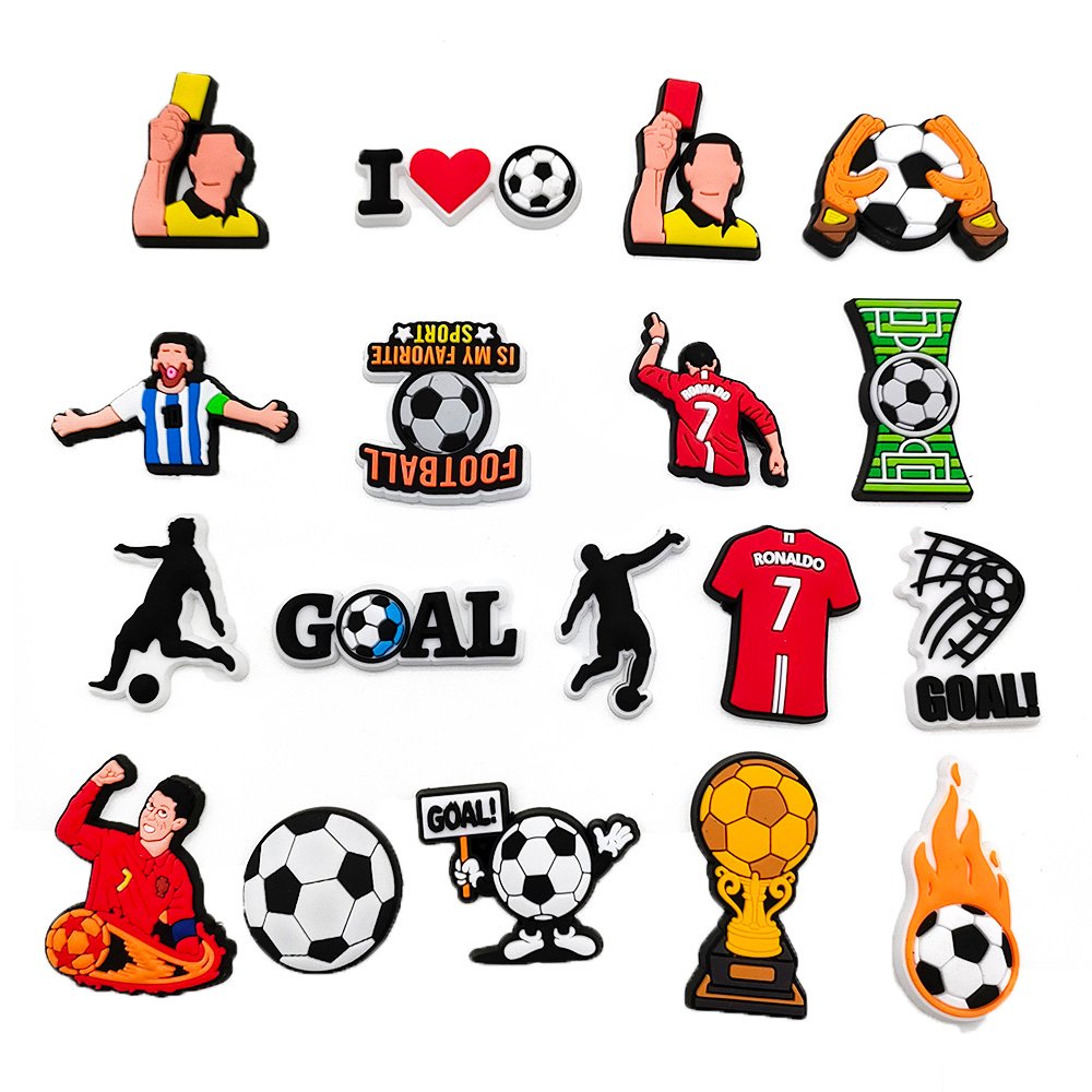 95PCS Cartoon Shoes Charm Accessories Ball Sports Basketball Soccer Baseball Hockey Trend Shoes Girls Boys Favorite Party Gifts