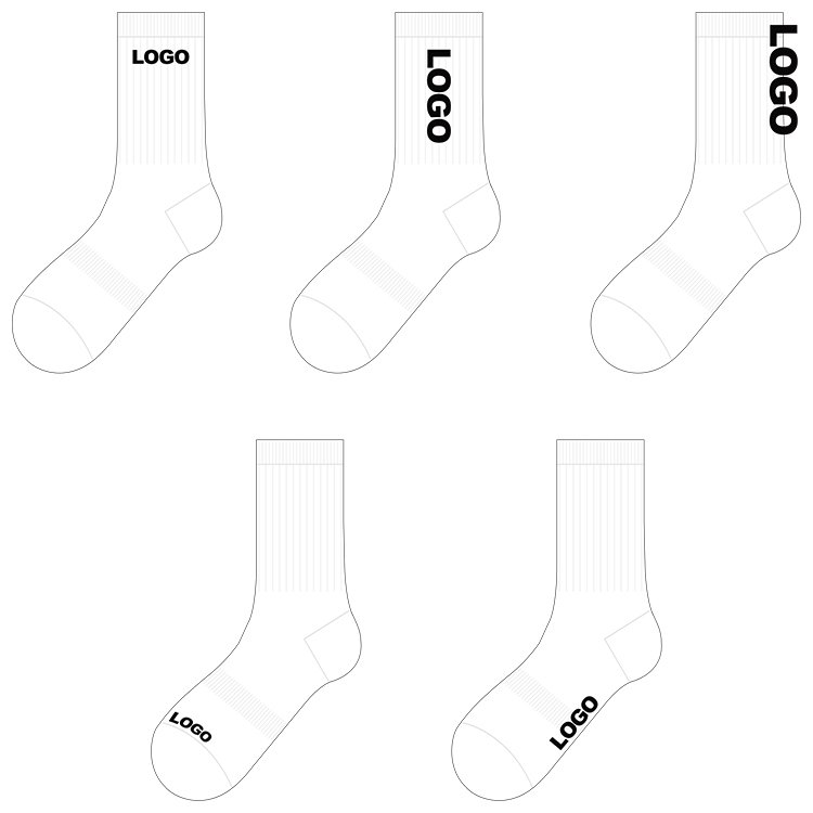 Custom High Quality School White Plain Unisex Breathable Black Cushioned Thick Thermal OEM Blank Solid Customize Cotton Socks