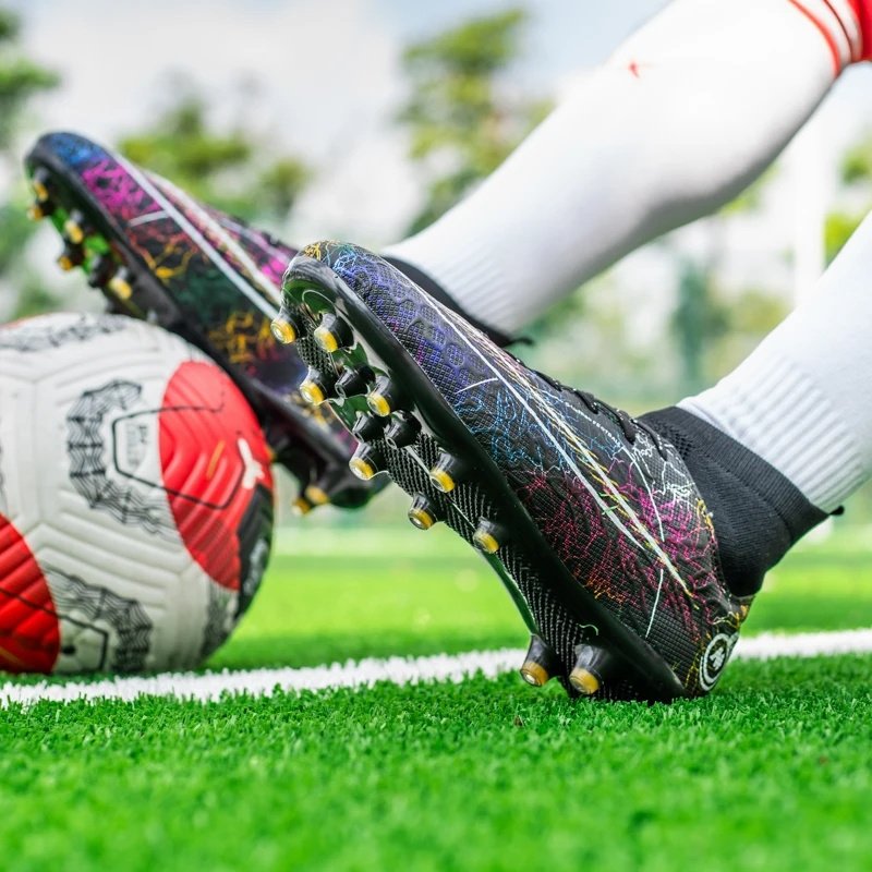 FG/TF Soccer Shoes Society Men's Football Boots Grass Anti-Slip Outdoor Training Cleats Futsal Sneakers Children Sports Footwear