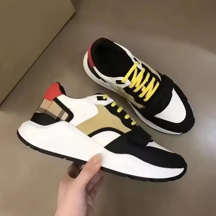 Top quality design brand men's fashion luxury casual sneakers plaid print plaid pattern casual walking shoes