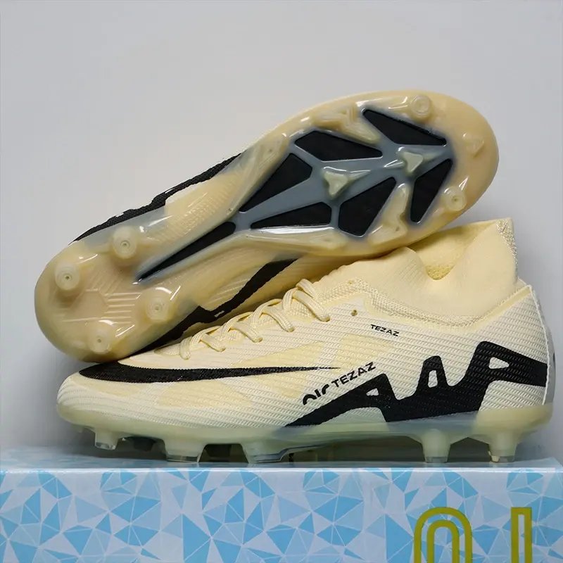 Professional FG High Quality Mens Soccer Shoes TF/FG Non-Slip Turf Soccer Cleats For Kids Training Football Boots Chuteira Campo
