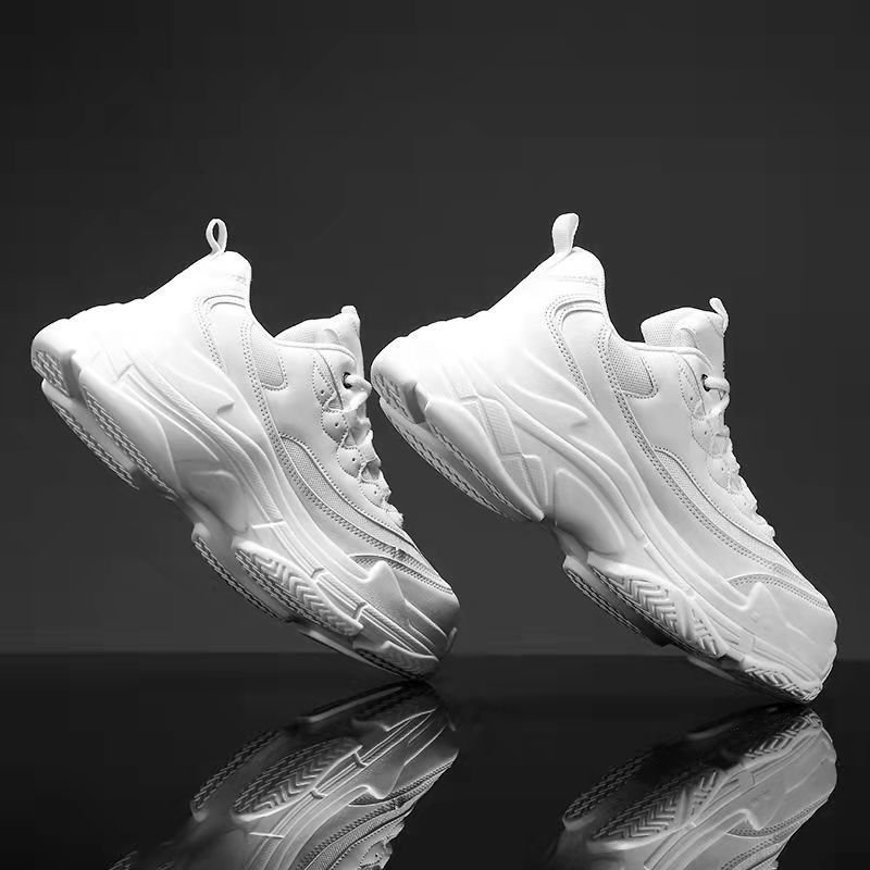 New fashion 2024 Autumn winter leisure sports walking shoes lace-up skateboard shoes sports tennis shoes soft sole increase