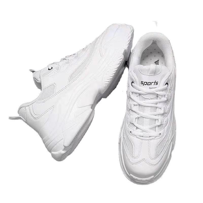 New fashion 2024 Autumn winter leisure sports walking shoes lace-up skateboard shoes sports tennis shoes soft sole increase