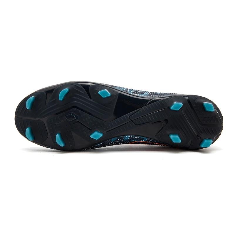 Men's TF/FG Football Boots High Top Soccer Shoes Comfortable Breathable Grass Non-Slip Training Sneakers Outdoor Footwears