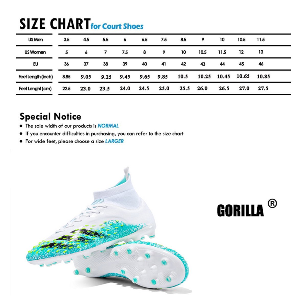 Soccer Cleats High-top Football Shoes Spike Shoes Soccer Boots Professional Soccer Shoes Football Sneakers