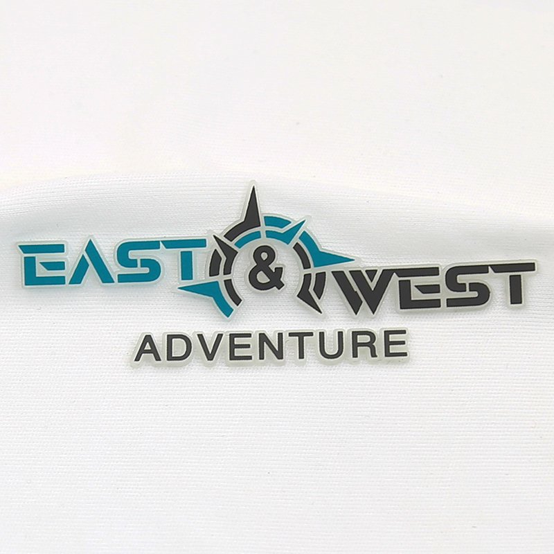 Factory Screen Print Clothing Iron on Labels Maker Custom Rubber 3D Raised Logo Vinyl Silicone Heat Transfer Sticker for T Shirt
