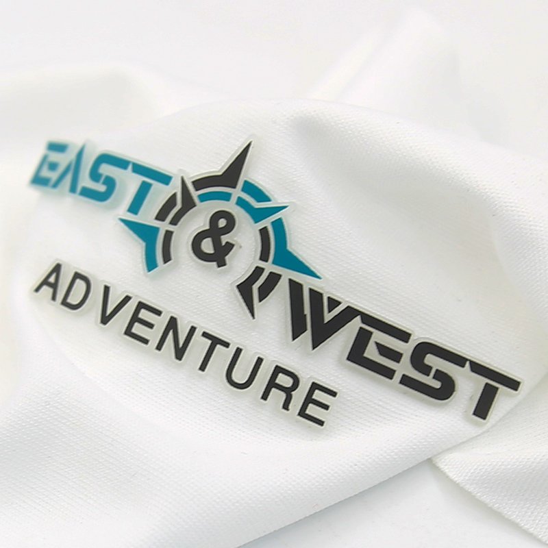 Factory Screen Print Clothing Iron on Labels Maker Custom Rubber 3D Raised Logo Vinyl Silicone Heat Transfer Sticker for T Shirt