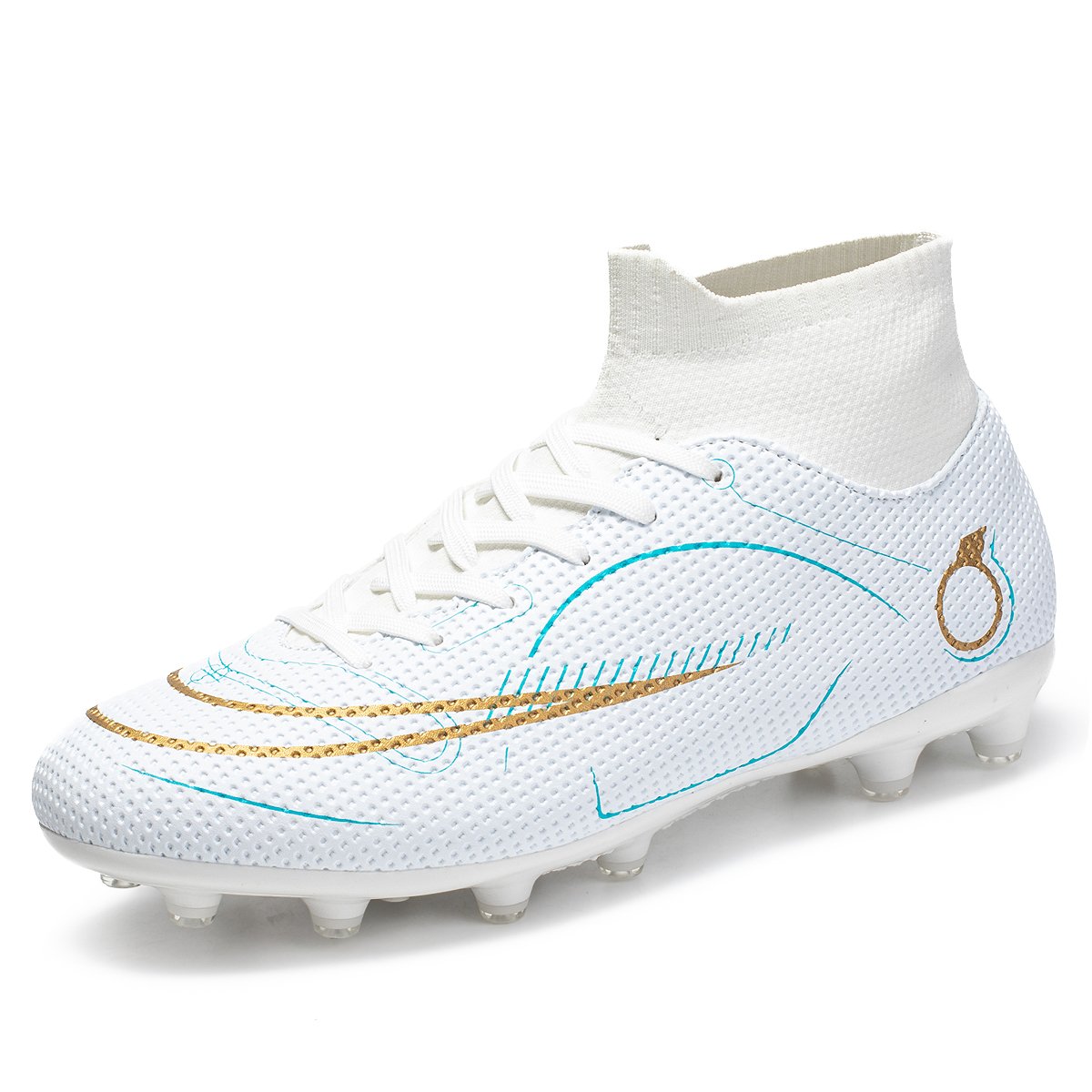 Men's High Top AG Artificial Turf Football Sneakers New Cross-Border Competition Training Cleats Cheap Ankle Boots Autumn US