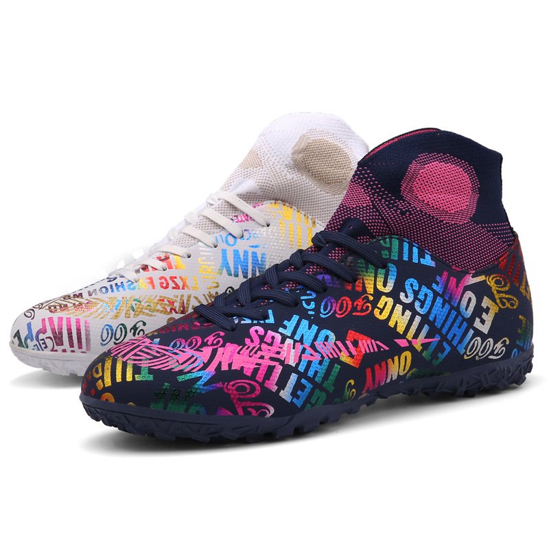 Professional Unisex Long Spikes custom soccer shoes Ankle Football Boots Outdoor Grass Cleats Football Shoes Eu size 34-44