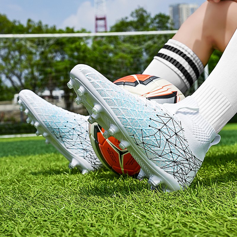 Wholesale Online Men Kids Cleats Soccer Boots Guayos Para Futbol Black White Football Shoes