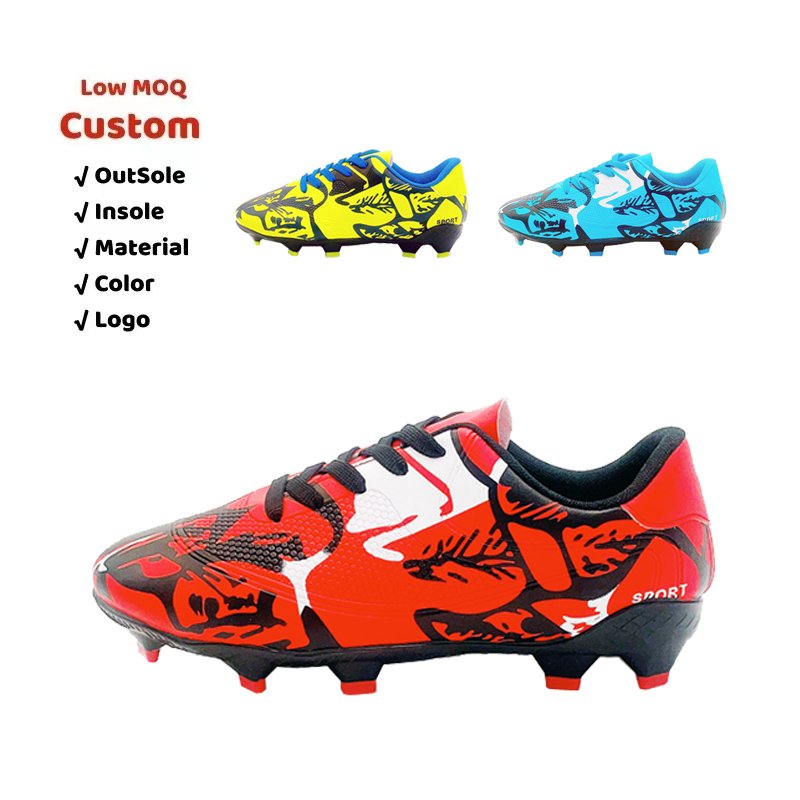 2024 Factory wholesale custom TPU football boots soccer Shoes Kids Outdoor/Indoor Soccer Cleats Sneaker walking style shoes