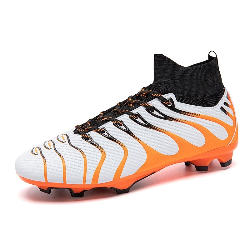 Wholesale Men Soccer Shoes Non-Slip Training Custom Men High Ankle Football Soccer Boots