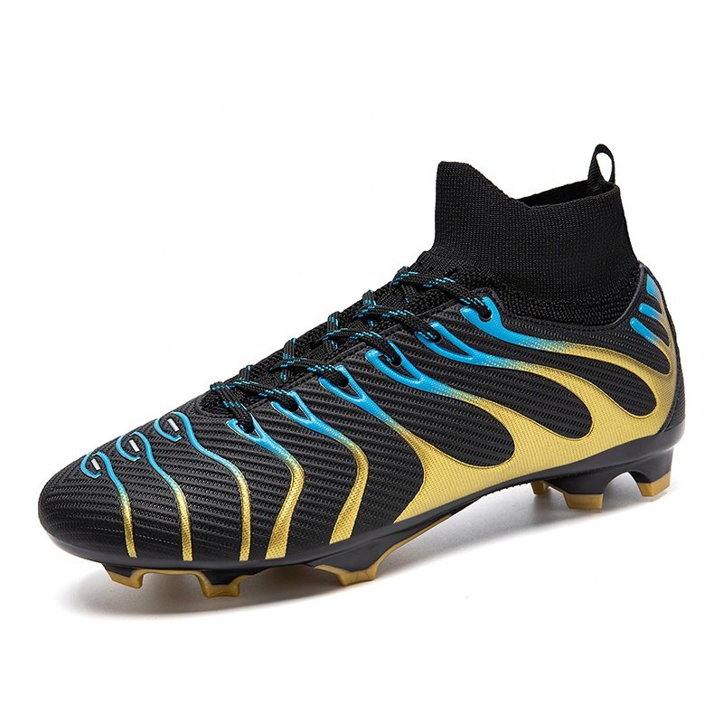 Wholesale Men Soccer Shoes Non-Slip Training Custom Men High Ankle Football Soccer Boots