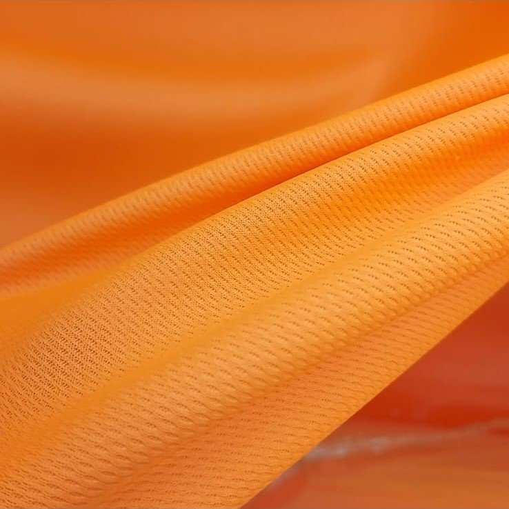 Stretched Fabric Polyester %100 Brown Color BirdEye Quick Drying Clothing Sports Wear Eyelet Knitted Soccer Uniform Best Quality