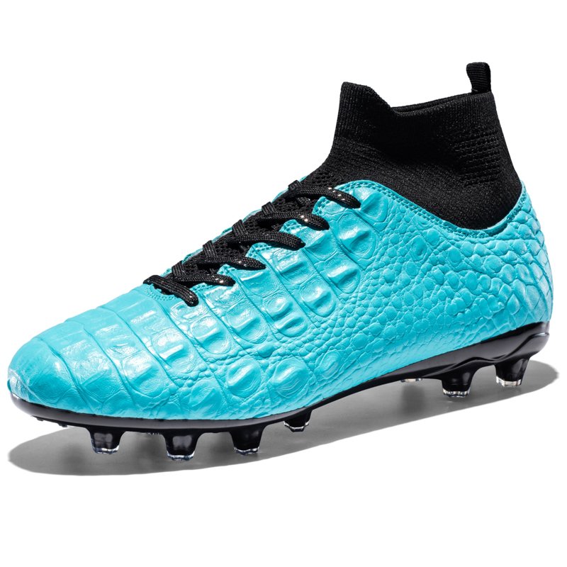 2024 High Top Professional AG Long nail anti slip wear resistant Training Crocodile Leather Football Shoes Soccer Boots for Men