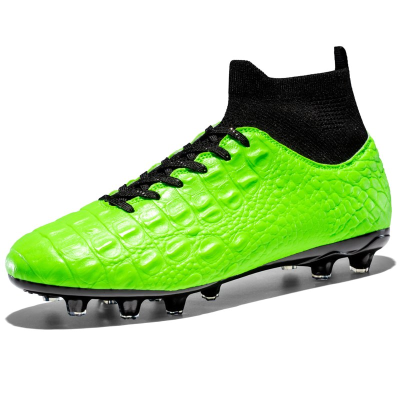 2024 High Top Professional AG Long nail anti slip wear resistant Training Crocodile Leather Football Shoes Soccer Boots for Men