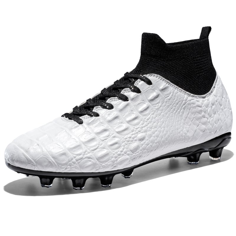 2024 High Top Professional AG Long nail anti slip wear resistant Training Crocodile Leather Football Shoes Soccer Boots for Men