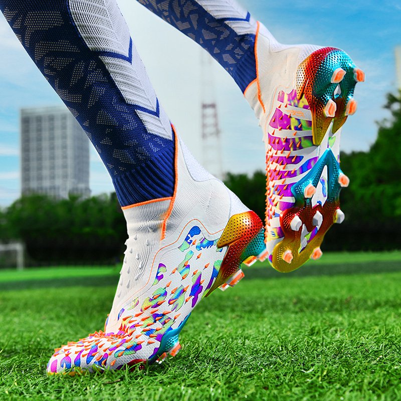 Design Soccer Shoes Zapatillas De Ftbol FG High Top Football Cleats Men Youth Student Sports Training Shoes Custom Soccer Boots