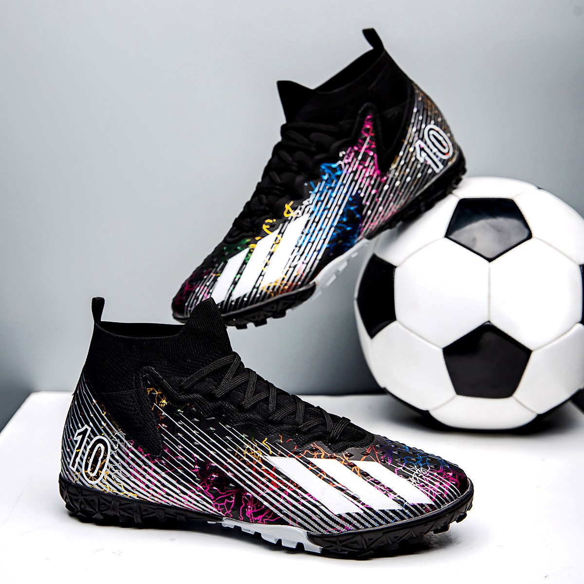 New Comfortable Breathable Soccer Shoes Durable Anti-Slip Traction Cleats All Seasons-for Summer Winter Spring Autumn Football