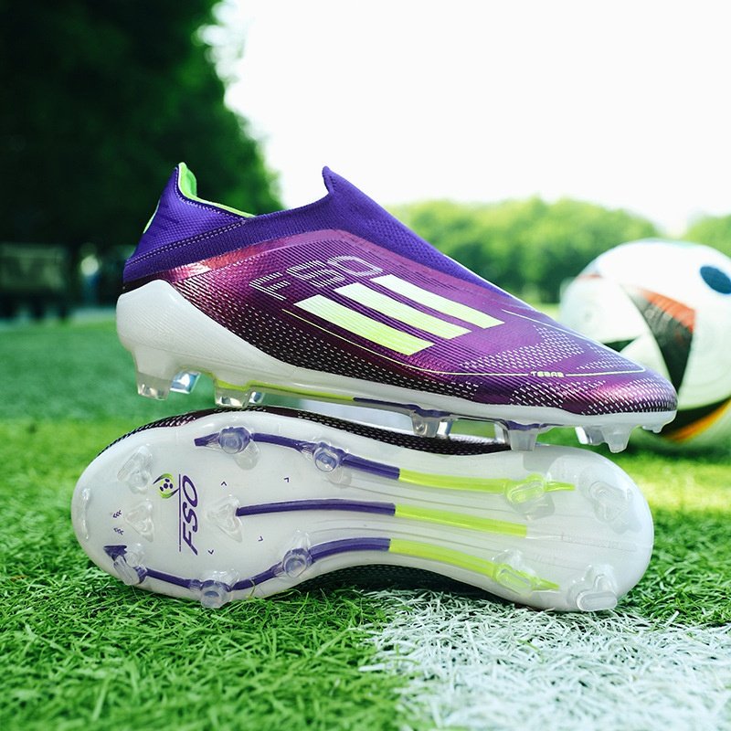 2024 New Classic F50 Soccer Shoes FG Long Spikes Athletic Shoes High School Students Winter PU Four Seasons Model