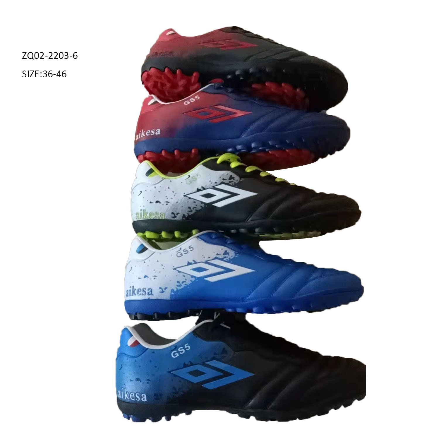 Factory Custom Brand Best Outdoor Men's Turf Soccer Shoes Comfortable Sports Shoes with PU Insole Packed in Boxes