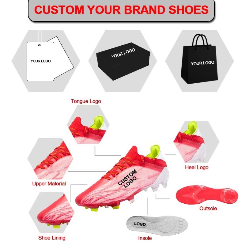 Hot Selling Wholesale Football Shoes Men Good Quality Custom Soccer Shoes Football Original Gold
