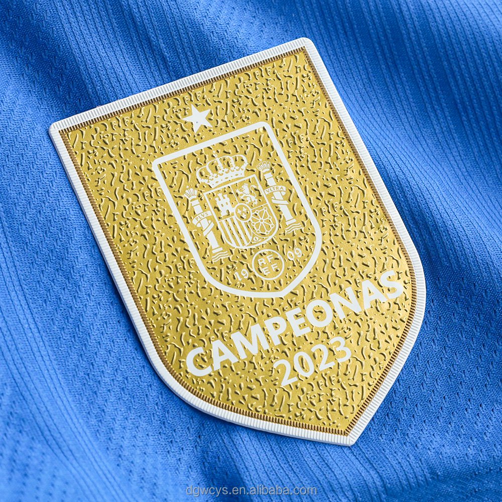 Custom Football Club Logo Silk Screen Printed High Frequency Embossed Soft TPU 3d Sport Patch Designer iron on patches for Hat