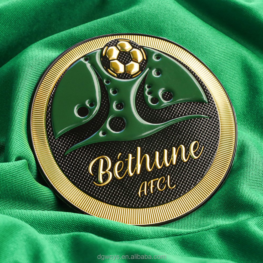 Custom Football Club Logo Silk Screen Printed High Frequency Embossed Soft TPU 3d Sport Patch Designer iron on patches for Hat