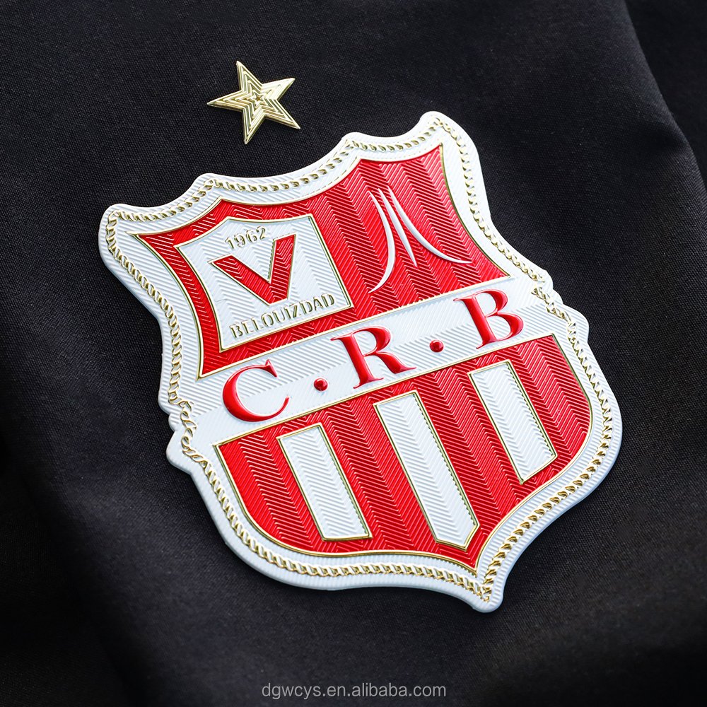 Custom Football Club Logo Silk Screen Printed High Frequency Embossed Soft TPU 3d Sport Patch Designer iron on patches for Hat