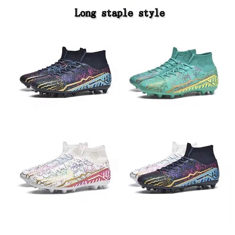 2023 high quality Soccer Boots Men Soccer Shoes Anti Training Outdoor Football Boots High Ankle Shoes
