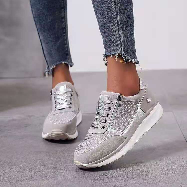 Women's Wholesale Sneakers 2024 New Thick-Soled Platform Shoes Casual Student Sports Fashion Chunky Walking Shoes